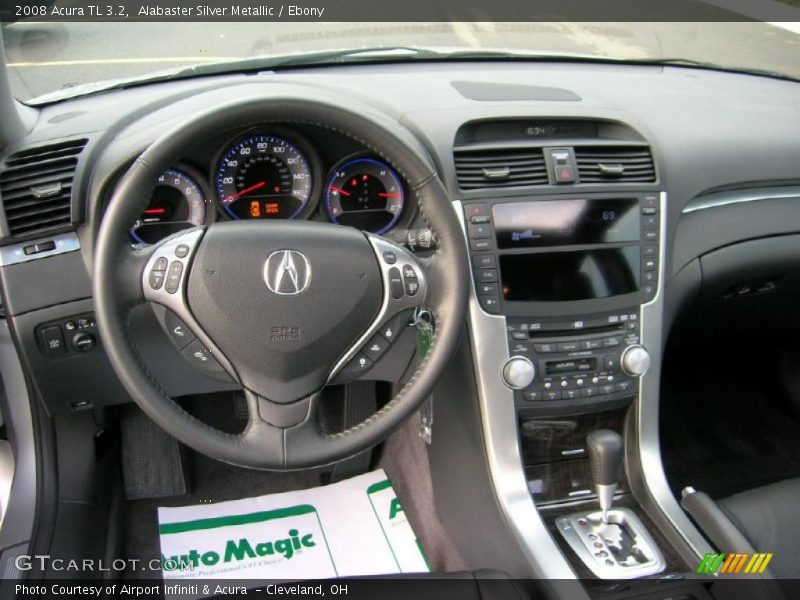 Alabaster Silver Metallic / Ebony 2008 Acura TL 3.2