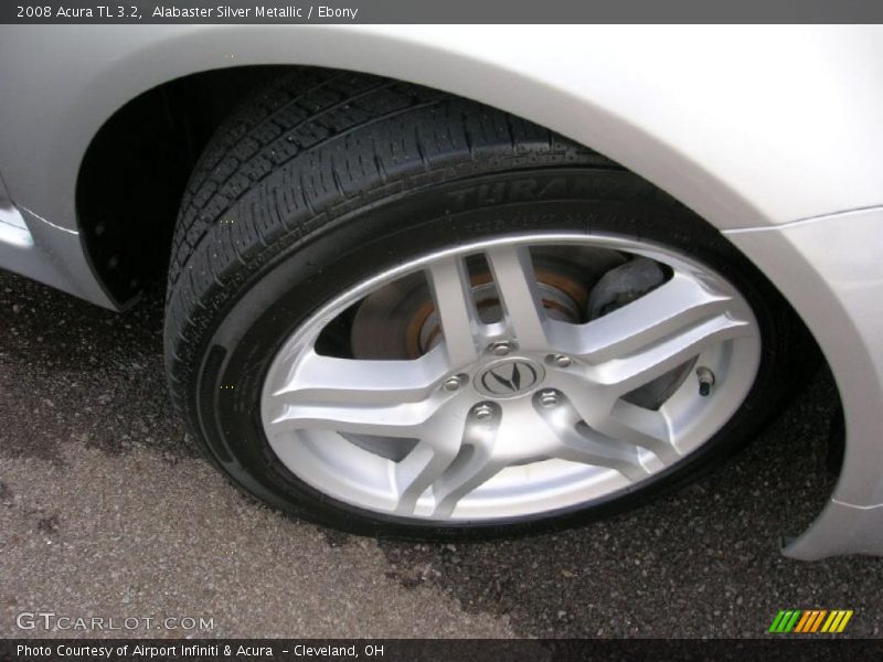 Alabaster Silver Metallic / Ebony 2008 Acura TL 3.2