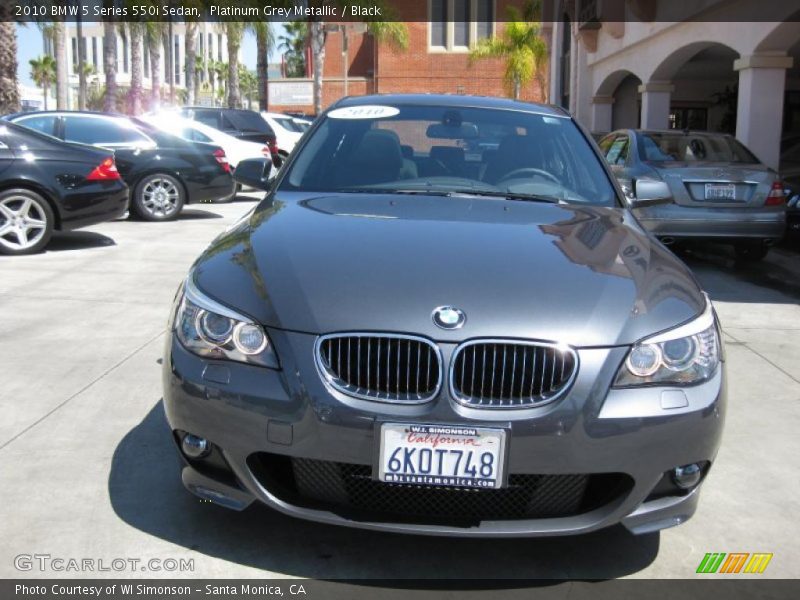 Platinum Grey Metallic / Black 2010 BMW 5 Series 550i Sedan