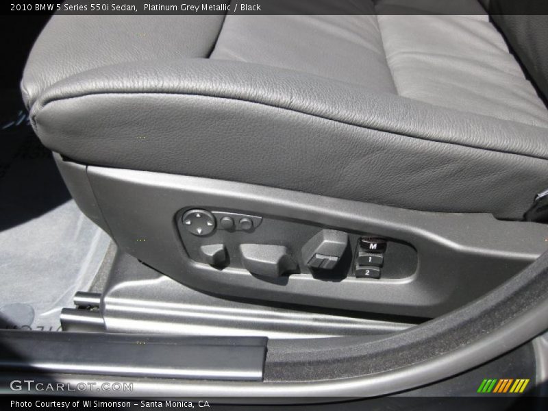 Platinum Grey Metallic / Black 2010 BMW 5 Series 550i Sedan