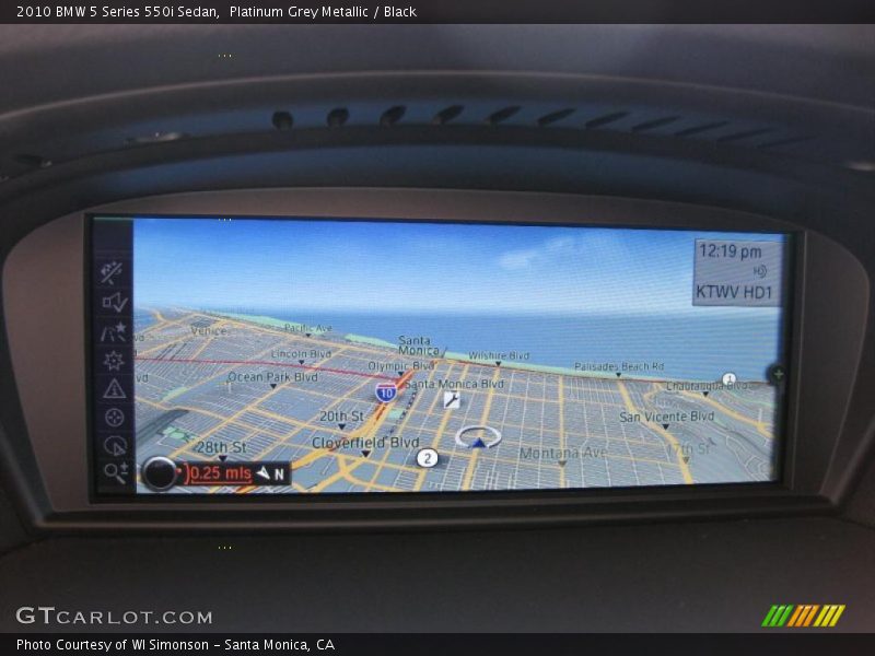 Platinum Grey Metallic / Black 2010 BMW 5 Series 550i Sedan