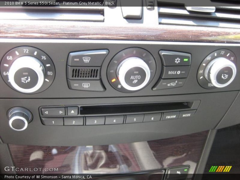 Platinum Grey Metallic / Black 2010 BMW 5 Series 550i Sedan