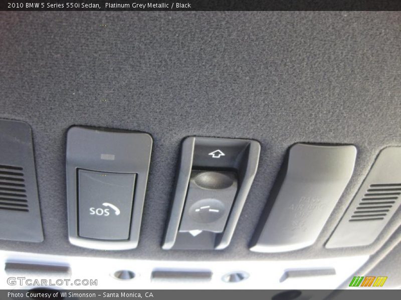 Platinum Grey Metallic / Black 2010 BMW 5 Series 550i Sedan