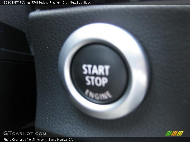 Platinum Grey Metallic / Black 2010 BMW 5 Series 550i Sedan