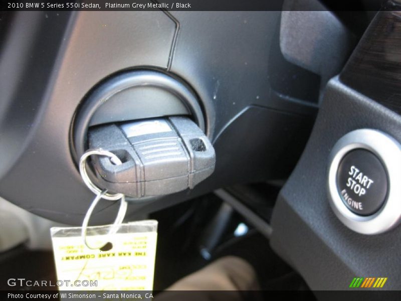Platinum Grey Metallic / Black 2010 BMW 5 Series 550i Sedan