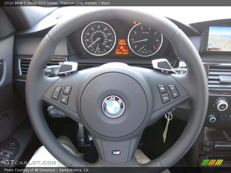 Platinum Grey Metallic / Black 2010 BMW 5 Series 550i Sedan