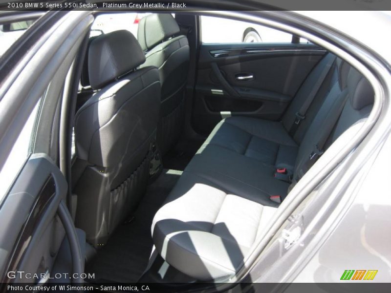 Platinum Grey Metallic / Black 2010 BMW 5 Series 550i Sedan