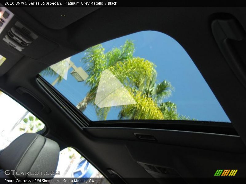 Platinum Grey Metallic / Black 2010 BMW 5 Series 550i Sedan