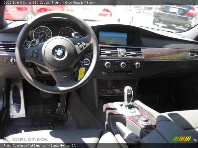 Platinum Grey Metallic / Black 2010 BMW 5 Series 550i Sedan