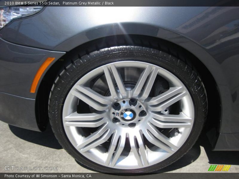 Platinum Grey Metallic / Black 2010 BMW 5 Series 550i Sedan