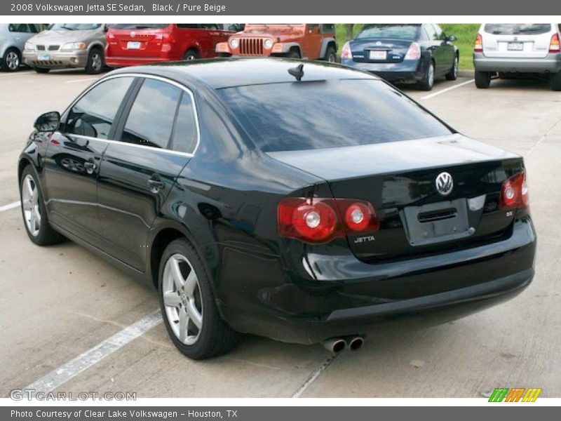 Black / Pure Beige 2008 Volkswagen Jetta SE Sedan