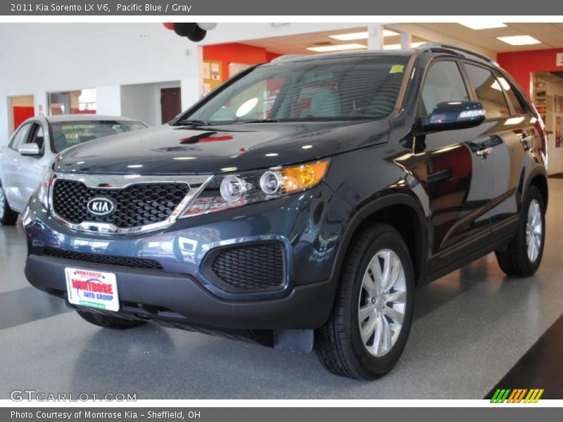 Pacific Blue / Gray 2011 Kia Sorento LX V6