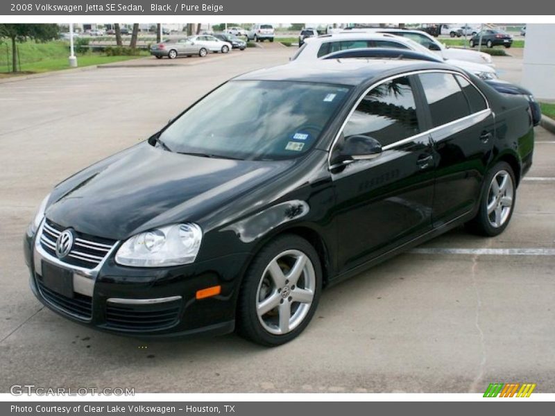 Black / Pure Beige 2008 Volkswagen Jetta SE Sedan