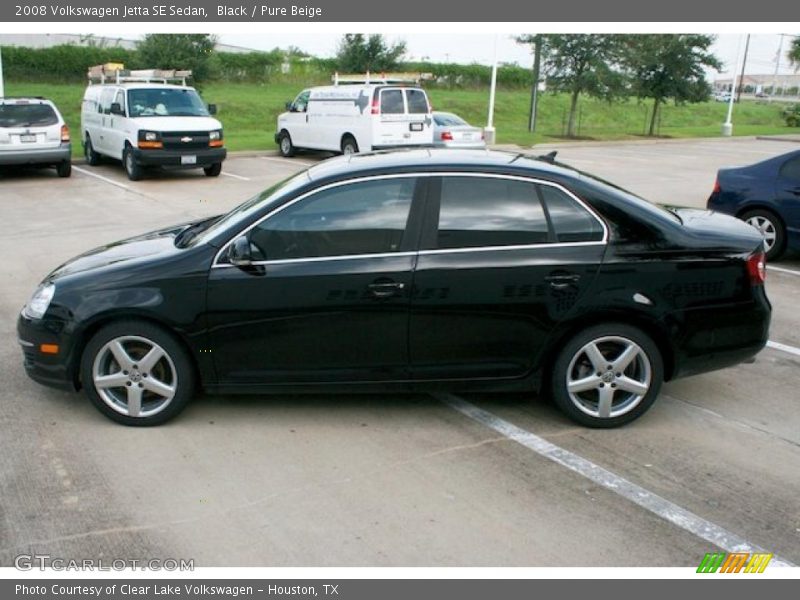 Black / Pure Beige 2008 Volkswagen Jetta SE Sedan