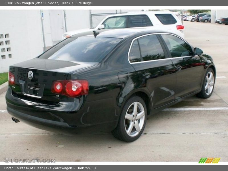 Black / Pure Beige 2008 Volkswagen Jetta SE Sedan