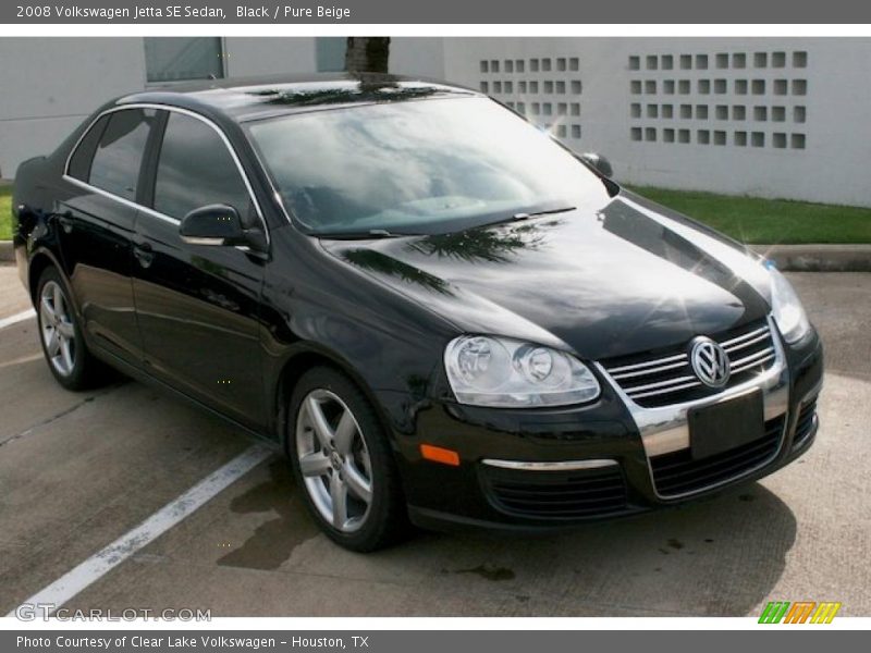 Black / Pure Beige 2008 Volkswagen Jetta SE Sedan