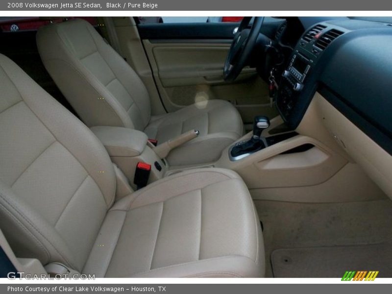 Black / Pure Beige 2008 Volkswagen Jetta SE Sedan