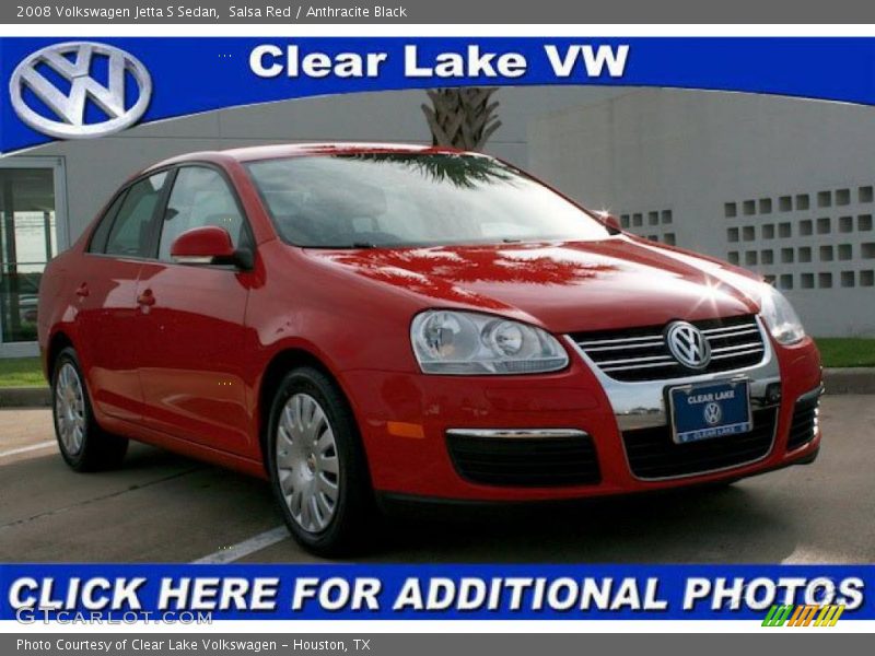Salsa Red / Anthracite Black 2008 Volkswagen Jetta S Sedan
