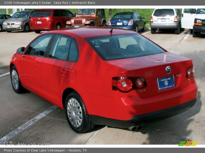 Salsa Red / Anthracite Black 2008 Volkswagen Jetta S Sedan