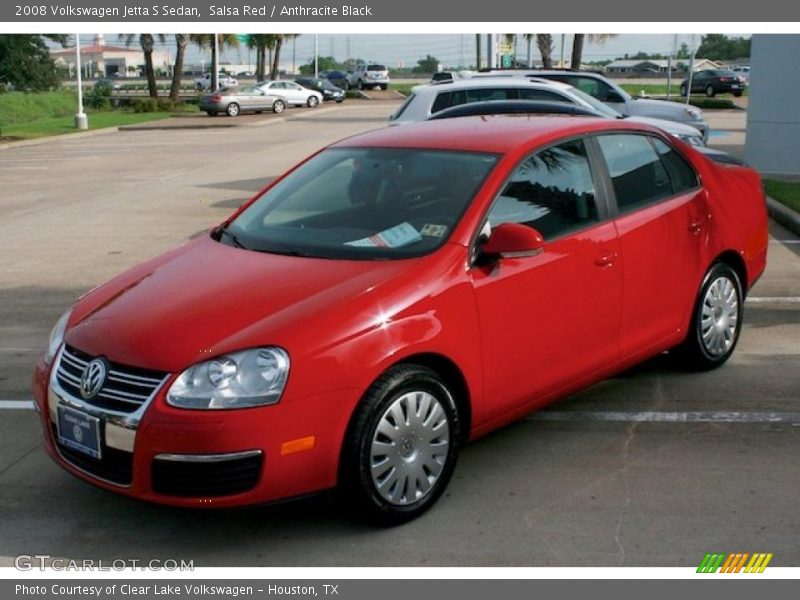 Salsa Red / Anthracite Black 2008 Volkswagen Jetta S Sedan