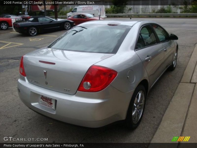 Liquid Silver Metallic / Ebony Black 2008 Pontiac G6 GT Sedan