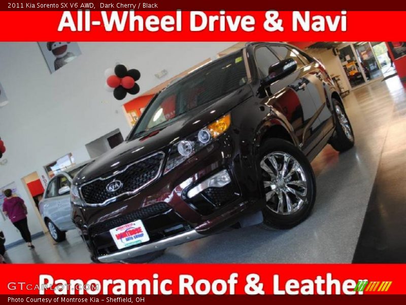 Dark Cherry / Black 2011 Kia Sorento SX V6 AWD