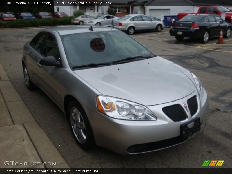 Liquid Silver Metallic / Ebony Black 2008 Pontiac G6 GT Sedan
