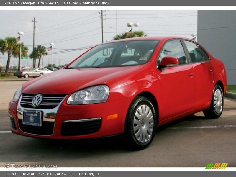 Salsa Red / Anthracite Black 2008 Volkswagen Jetta S Sedan