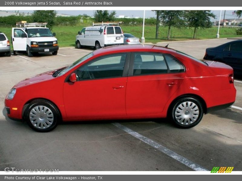 Salsa Red / Anthracite Black 2008 Volkswagen Jetta S Sedan