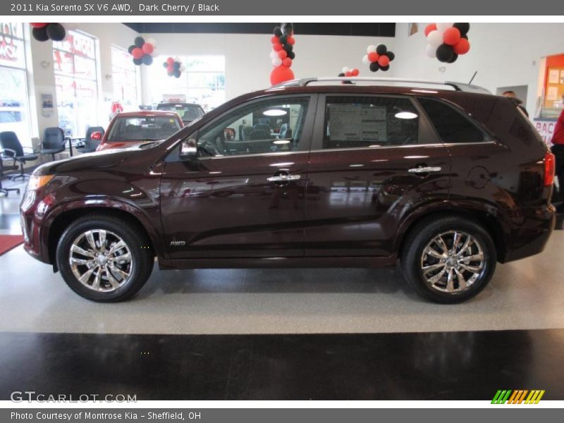 Dark Cherry / Black 2011 Kia Sorento SX V6 AWD