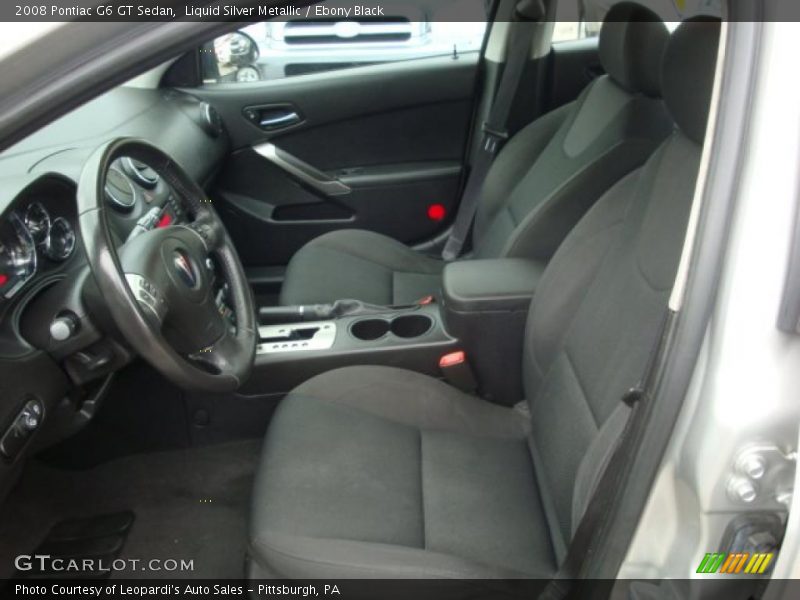Liquid Silver Metallic / Ebony Black 2008 Pontiac G6 GT Sedan