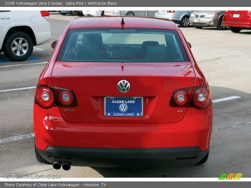 Salsa Red / Anthracite Black 2008 Volkswagen Jetta S Sedan