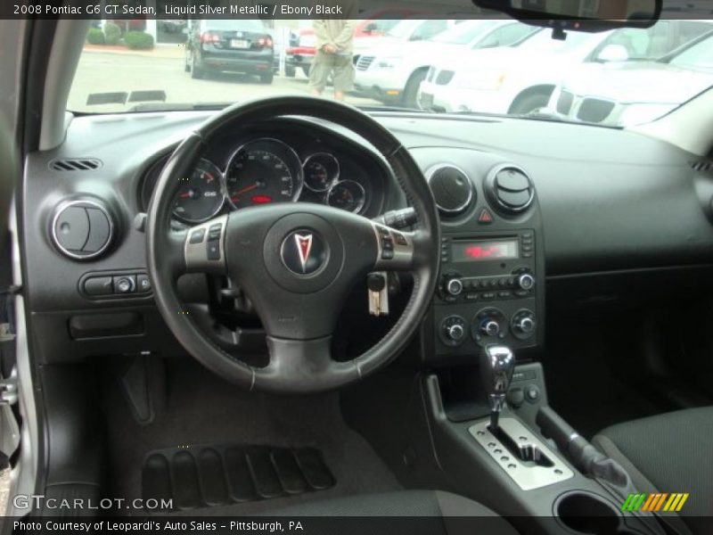 Liquid Silver Metallic / Ebony Black 2008 Pontiac G6 GT Sedan