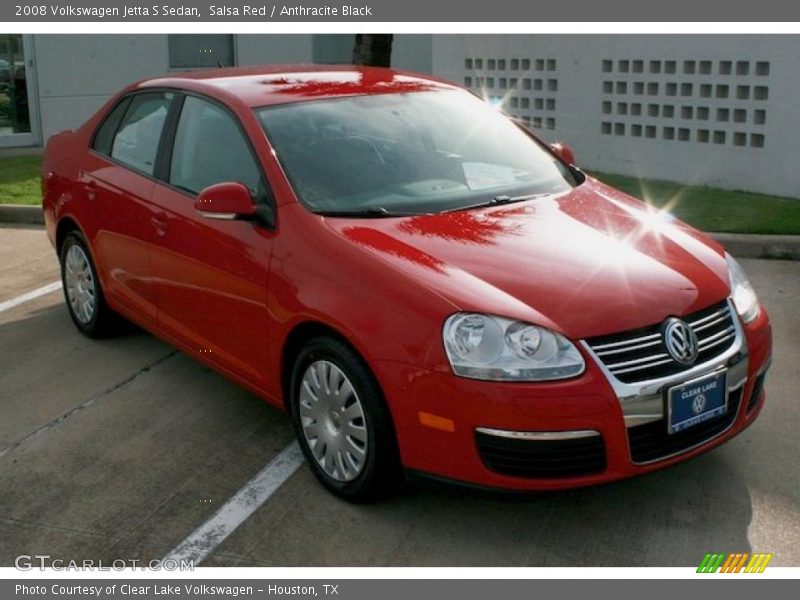 Salsa Red / Anthracite Black 2008 Volkswagen Jetta S Sedan