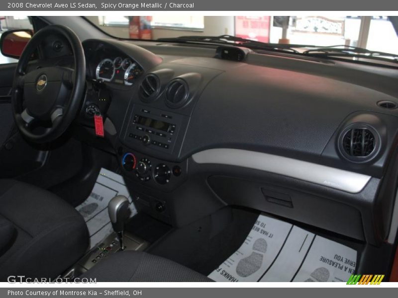 Spicy Orange Metallic / Charcoal 2008 Chevrolet Aveo LS Sedan