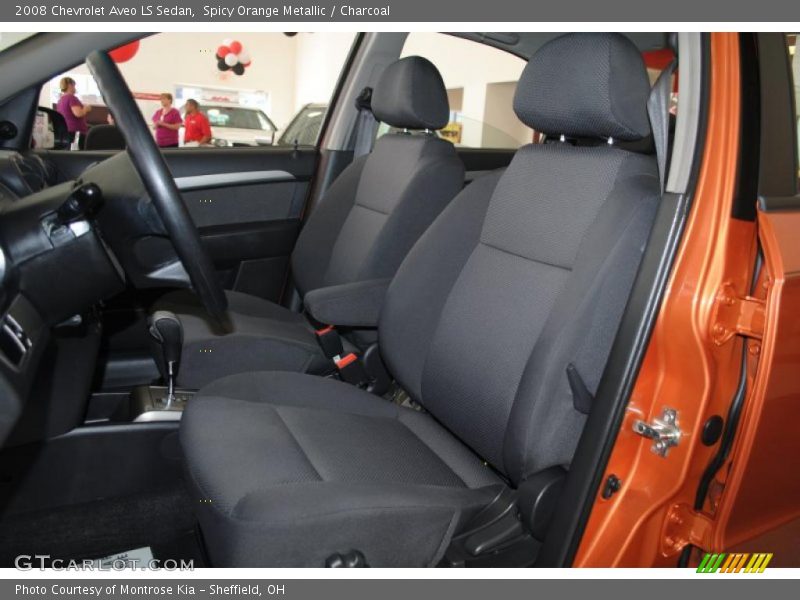 Spicy Orange Metallic / Charcoal 2008 Chevrolet Aveo LS Sedan