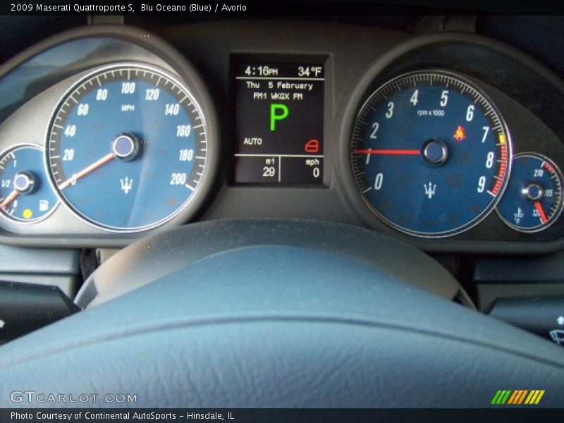 Blu Oceano (Blue) / Avorio 2009 Maserati Quattroporte S