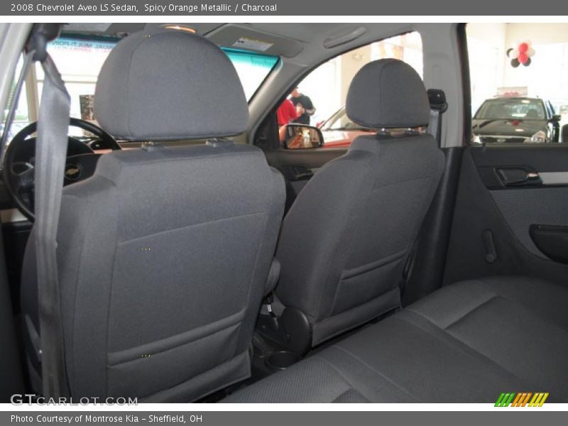 Spicy Orange Metallic / Charcoal 2008 Chevrolet Aveo LS Sedan