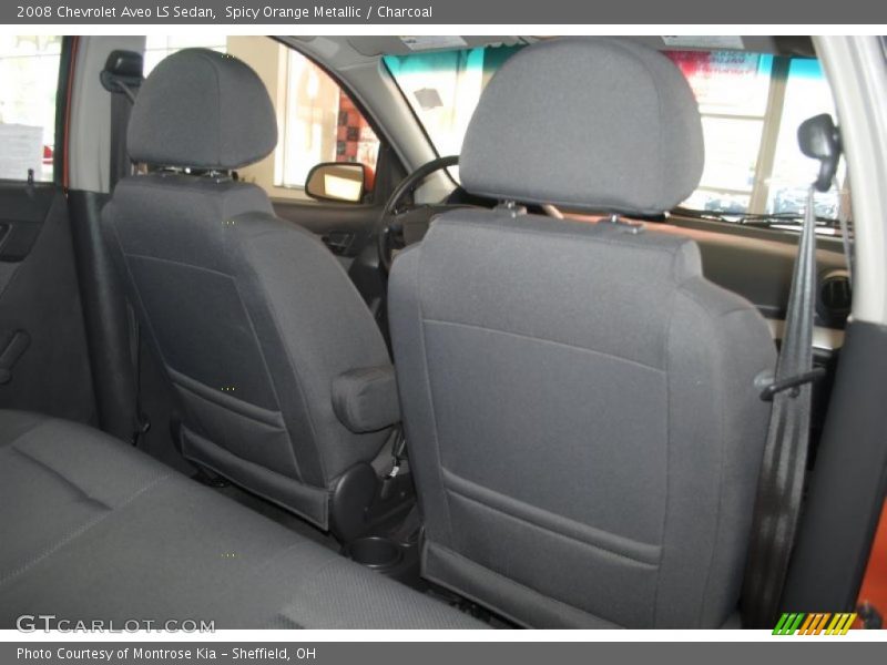 Spicy Orange Metallic / Charcoal 2008 Chevrolet Aveo LS Sedan