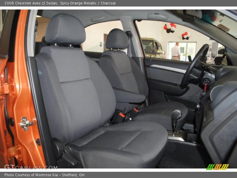 Spicy Orange Metallic / Charcoal 2008 Chevrolet Aveo LS Sedan