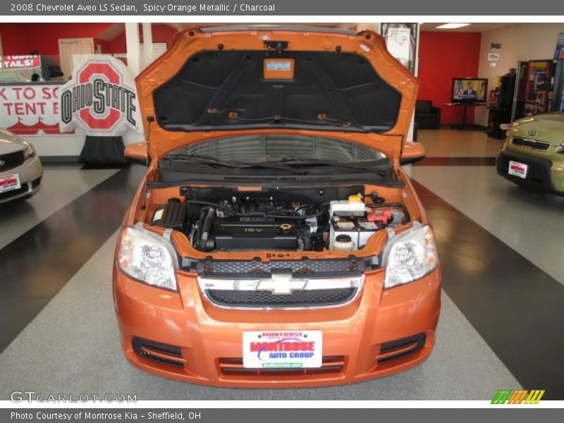 Spicy Orange Metallic / Charcoal 2008 Chevrolet Aveo LS Sedan