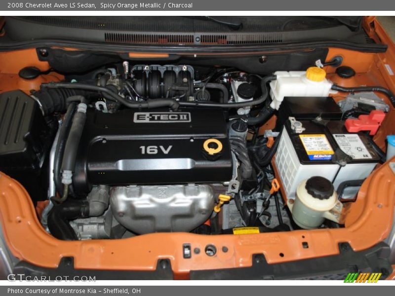 Spicy Orange Metallic / Charcoal 2008 Chevrolet Aveo LS Sedan