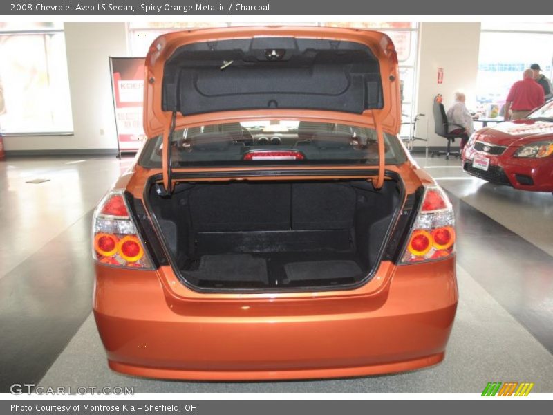 Spicy Orange Metallic / Charcoal 2008 Chevrolet Aveo LS Sedan