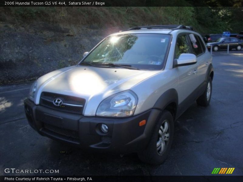 Sahara Silver / Beige 2006 Hyundai Tucson GLS V6 4x4