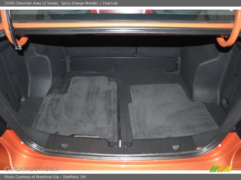 Spicy Orange Metallic / Charcoal 2008 Chevrolet Aveo LS Sedan