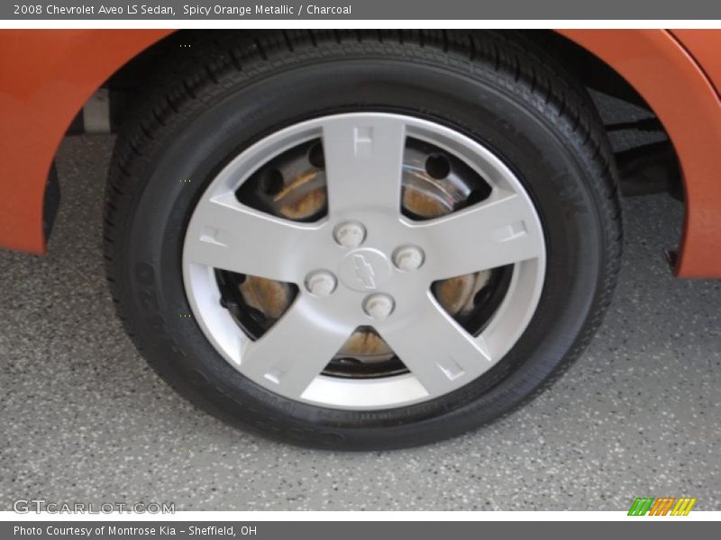 Spicy Orange Metallic / Charcoal 2008 Chevrolet Aveo LS Sedan