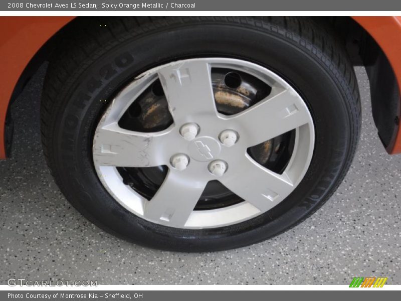 Spicy Orange Metallic / Charcoal 2008 Chevrolet Aveo LS Sedan