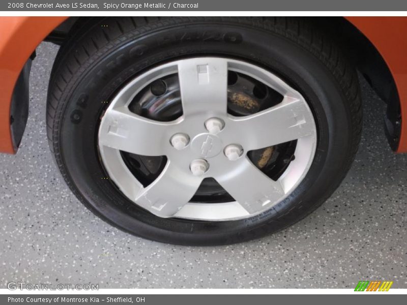 Spicy Orange Metallic / Charcoal 2008 Chevrolet Aveo LS Sedan