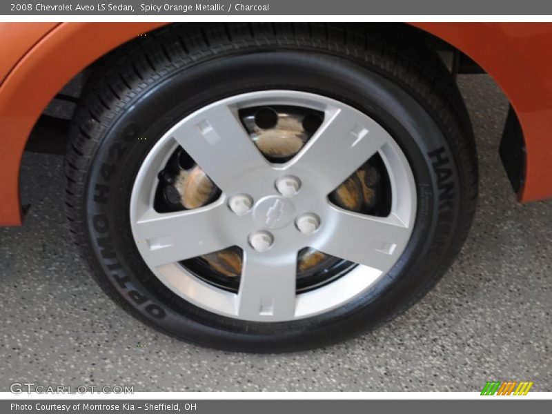 Spicy Orange Metallic / Charcoal 2008 Chevrolet Aveo LS Sedan
