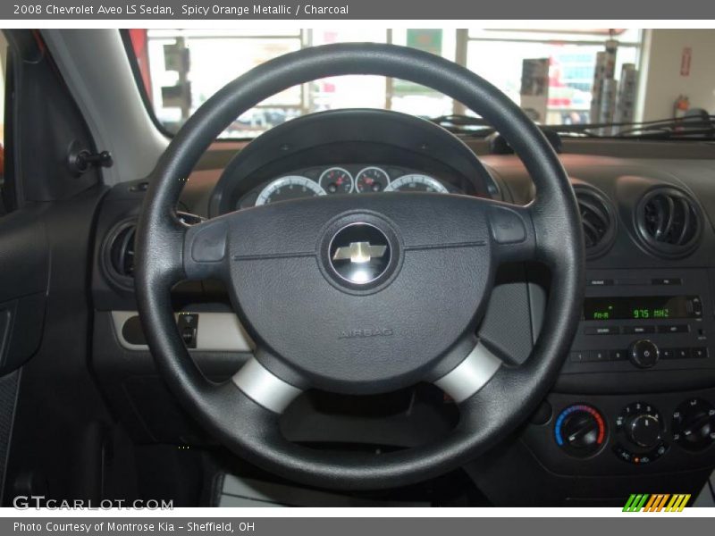 Spicy Orange Metallic / Charcoal 2008 Chevrolet Aveo LS Sedan